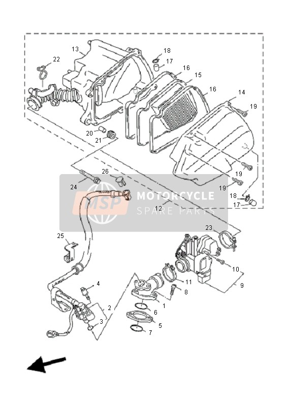 Yamaha YN50F T4 NEOS 2011 Intake for a 2011 Yamaha YN50F T4 NEOS